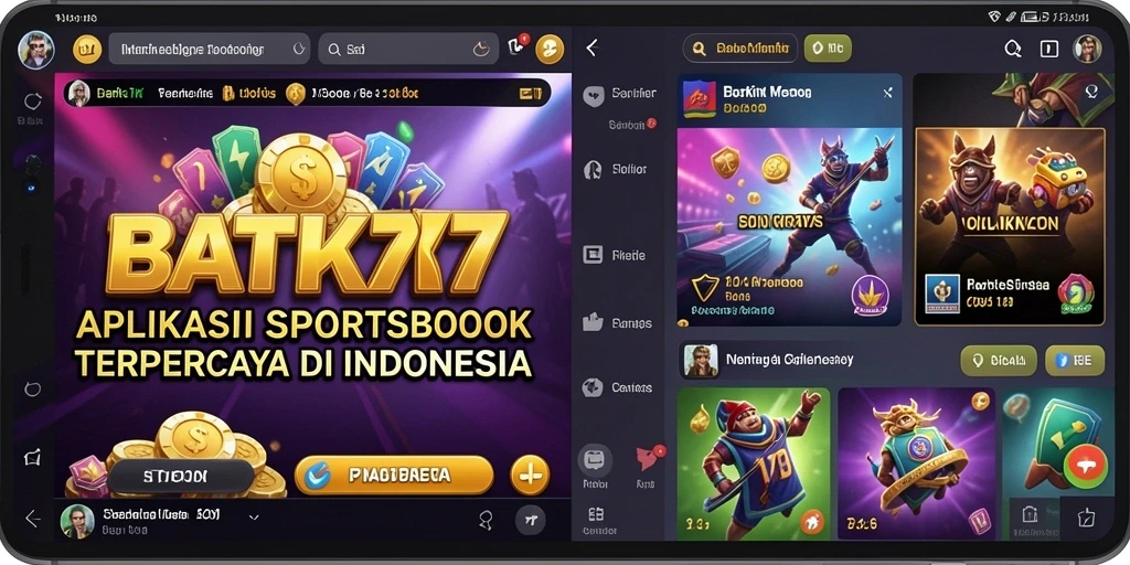 Tampilan antarmuka pengguna dan fitur live betting di BATIK77.