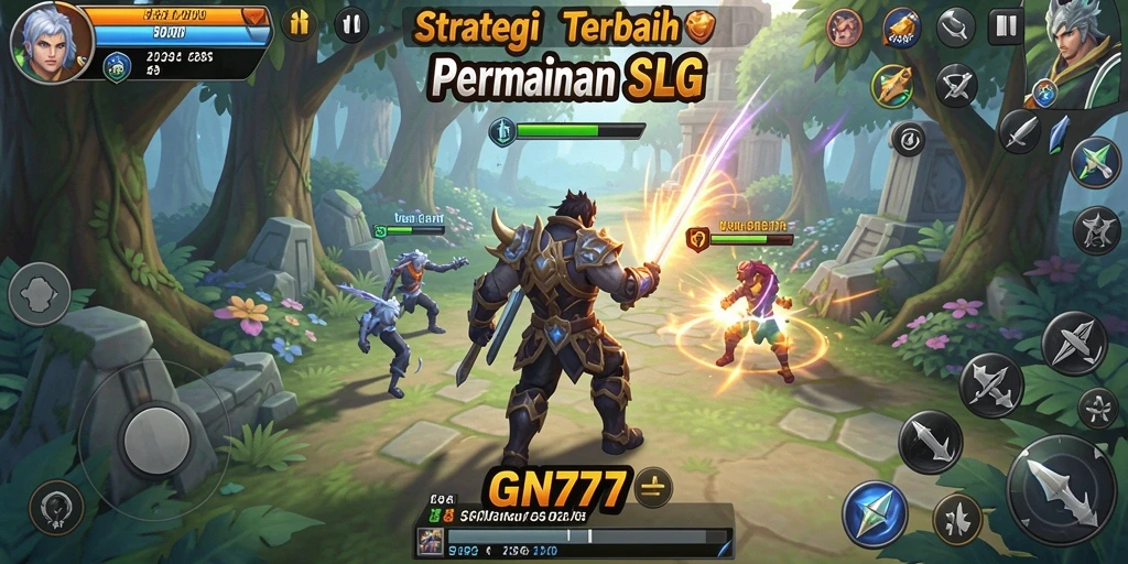 Tampilan gameplay SLG yang menegangkan dalam GN777.