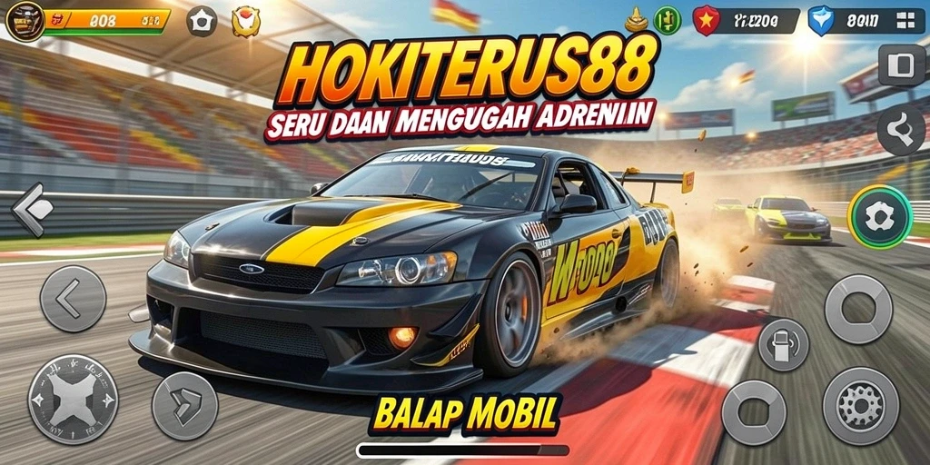 Gameplay HOKITERUS88 yang menegangkan di lintasan balap.