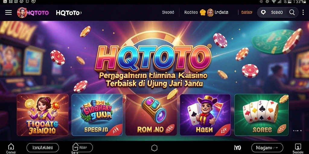 Tampilan permainan kasino seru di HQTOTO dengan grafis yang memukau.