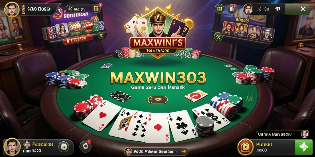 Tampilan gameplay poker yang mengesankan dan interaktif.