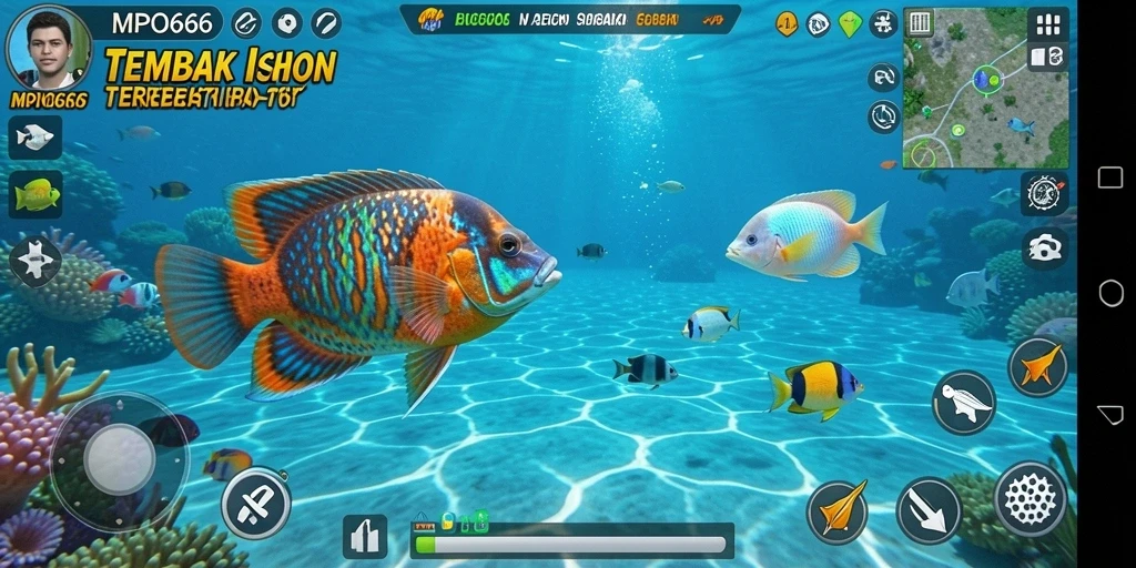 Gameplay menarik dari MPO666 dengan aksi menembak ikan.