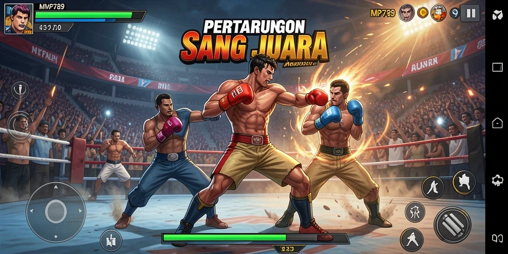 Screenshot menampilkan aksi seru dalam pertarungan di MVP789.