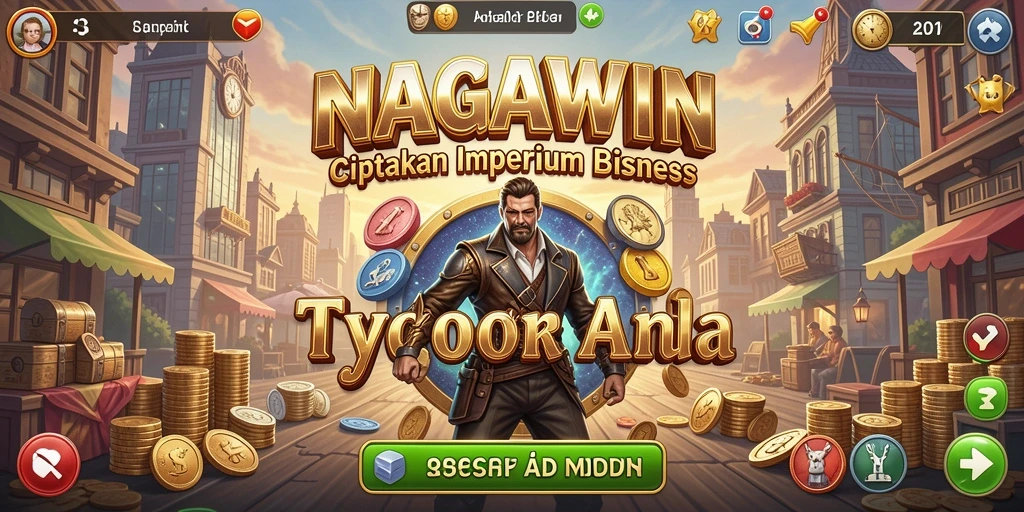 Tampilan menarik dari gameplay <strong>NAGAWIN</strong> dengan elemen tycoon yang menantang.