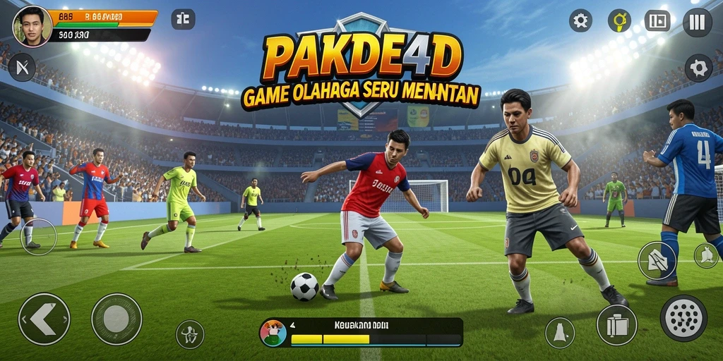 Gameplay PAKDE4D yang penuh aksi dan kompetisi olahraga.