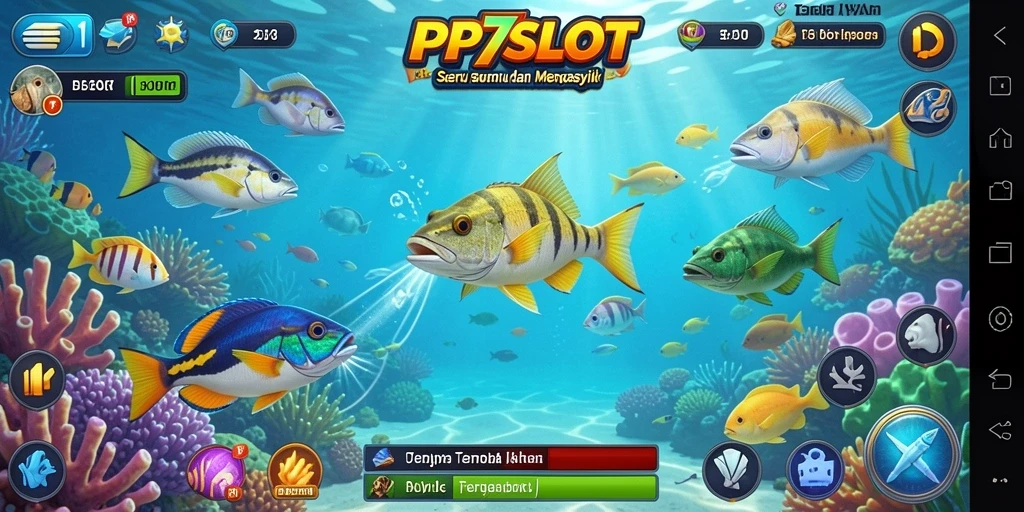 Gameplay seru Tembak Ikan di PP7SLOT dengan grafis menakjubkan.