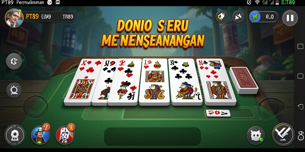 Screenshot gameplay Domino PT89 menampilkan suasana permainan yang seru.