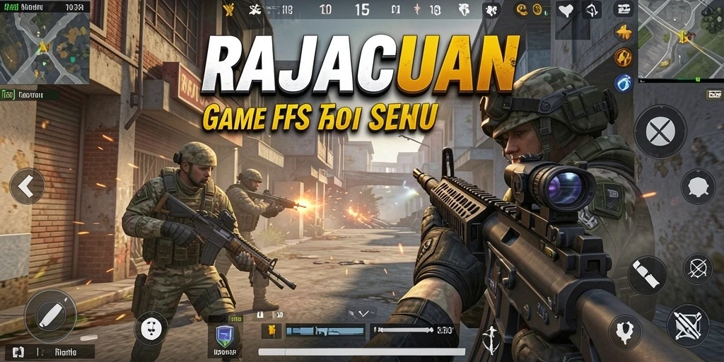 Gameplay mendebarkan dengan aksi tembak-menembak intens di RAJACUAN.