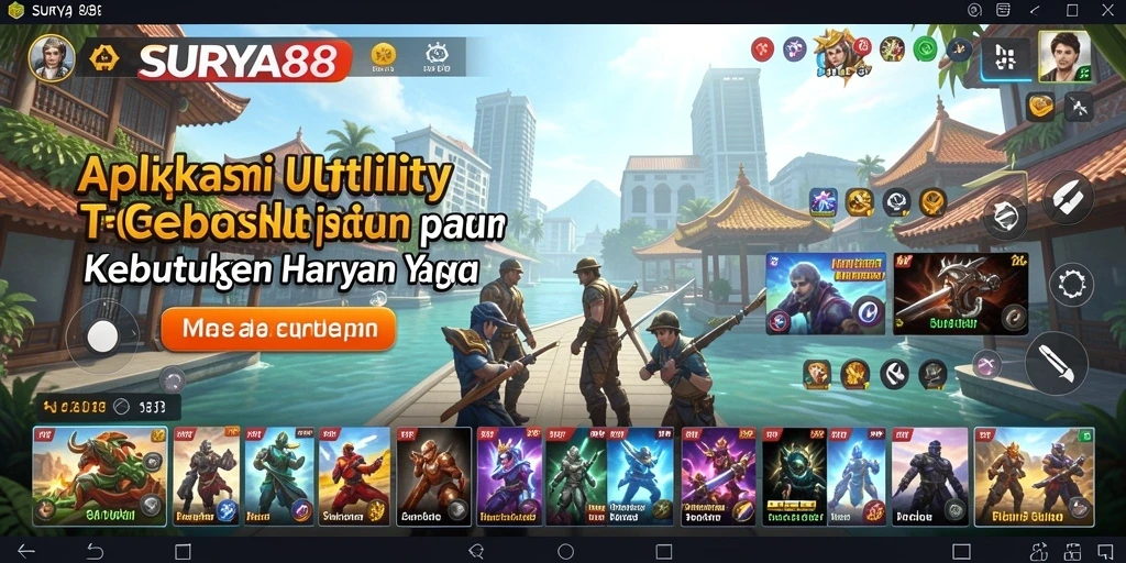 Tampilan antarmuka aplikasi SURYA88 yang ramah pengguna.