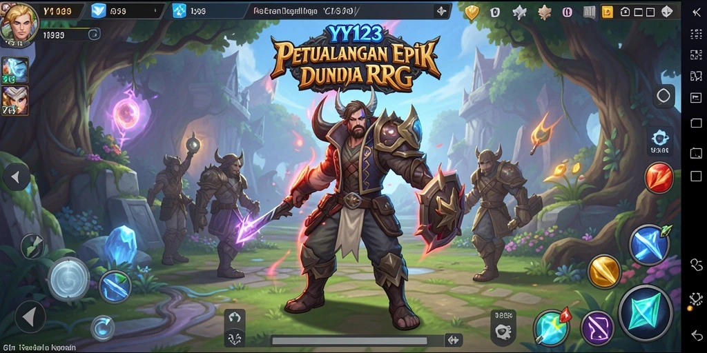 Tampilkan aksi memukau dalam petualangan RPG YY123.