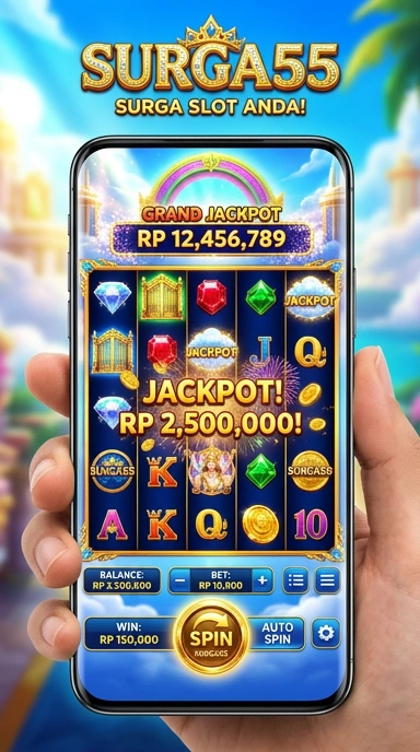 Tampilan utama aplikasi surga55 dengan berbagai pilihan APK.